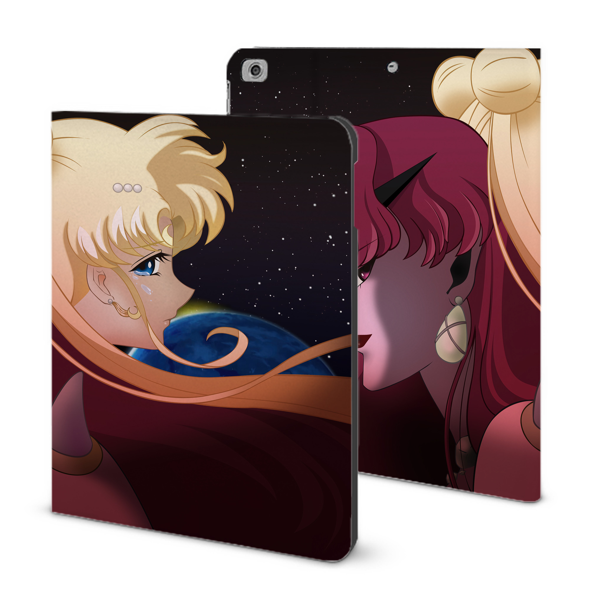 （画像用） 美少女戦士セーラームーン Sailor Moon IPad ケース ブック型 PUレザー TPU 耐衝撃 軽量 薄型 ペン収納なし 全面保護 IPad 各モデル対応